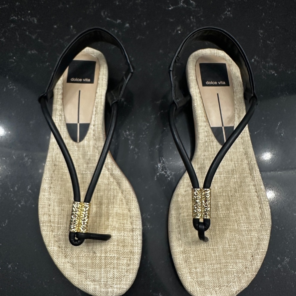 Dolce Vita Black and Tan Women's Sandals.